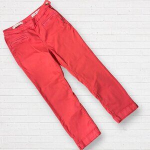 PILCRO & THE LETTERPRESS Orange Coral High Rise Size Zip Chino Ankle Pants 29